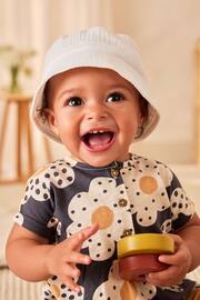 White Baby Bucket Hat (0mths-2yrs) - Image 1 of 4