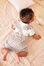 Blue Ditsy Floral Baby Dungarees And Bodysuit Set (0mths-2yrs) - Image 3 of 12