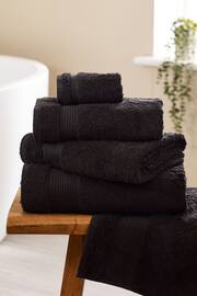 Black Egyptian Cotton Towel - Image 1 of 7