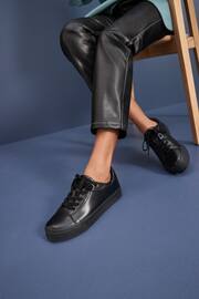 Black Signature Leather Chunky Sole Trainers - Image 1 of 10