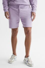 Reiss Lilac Henry Garment Dye Jersey Shorts - Image 1 of 5