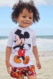 Mickey Mouse Red 2 Piece Sunsafe Top And Shorts Set (3mths-7yrs) - Image 1 of 7