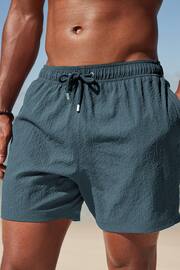 Navy Seersucker Plain Premium Swim Shorts - Image 1 of 12
