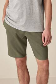 Sage Green Linen Viscose Shorts - Image 1 of 9