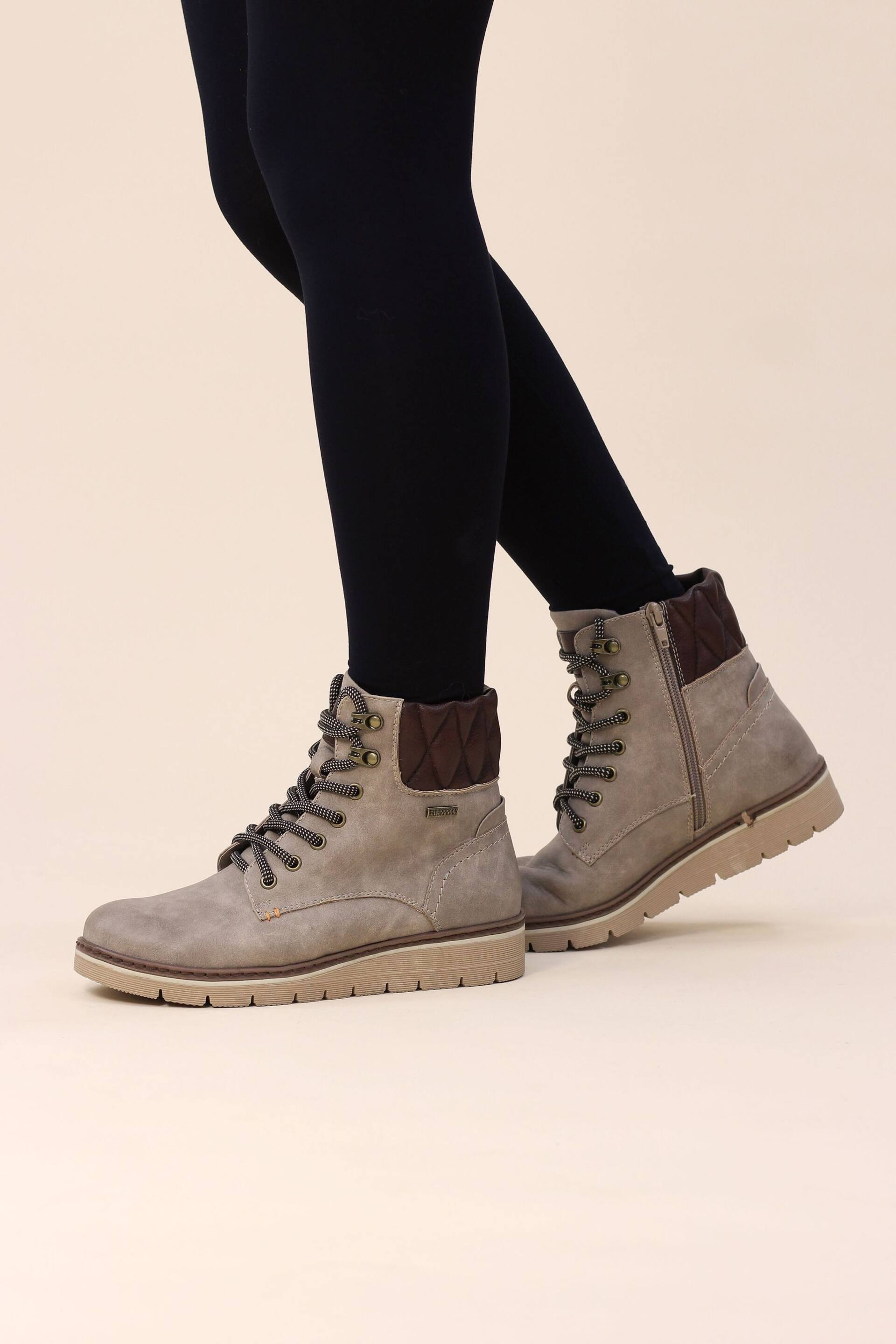 Lunar Natural Roberta Stone Waterproof Ankle Boots - Image 1 of 8