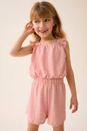 Pink Textured Vest and Short Set (3-16yrs) - Image 1 of 6