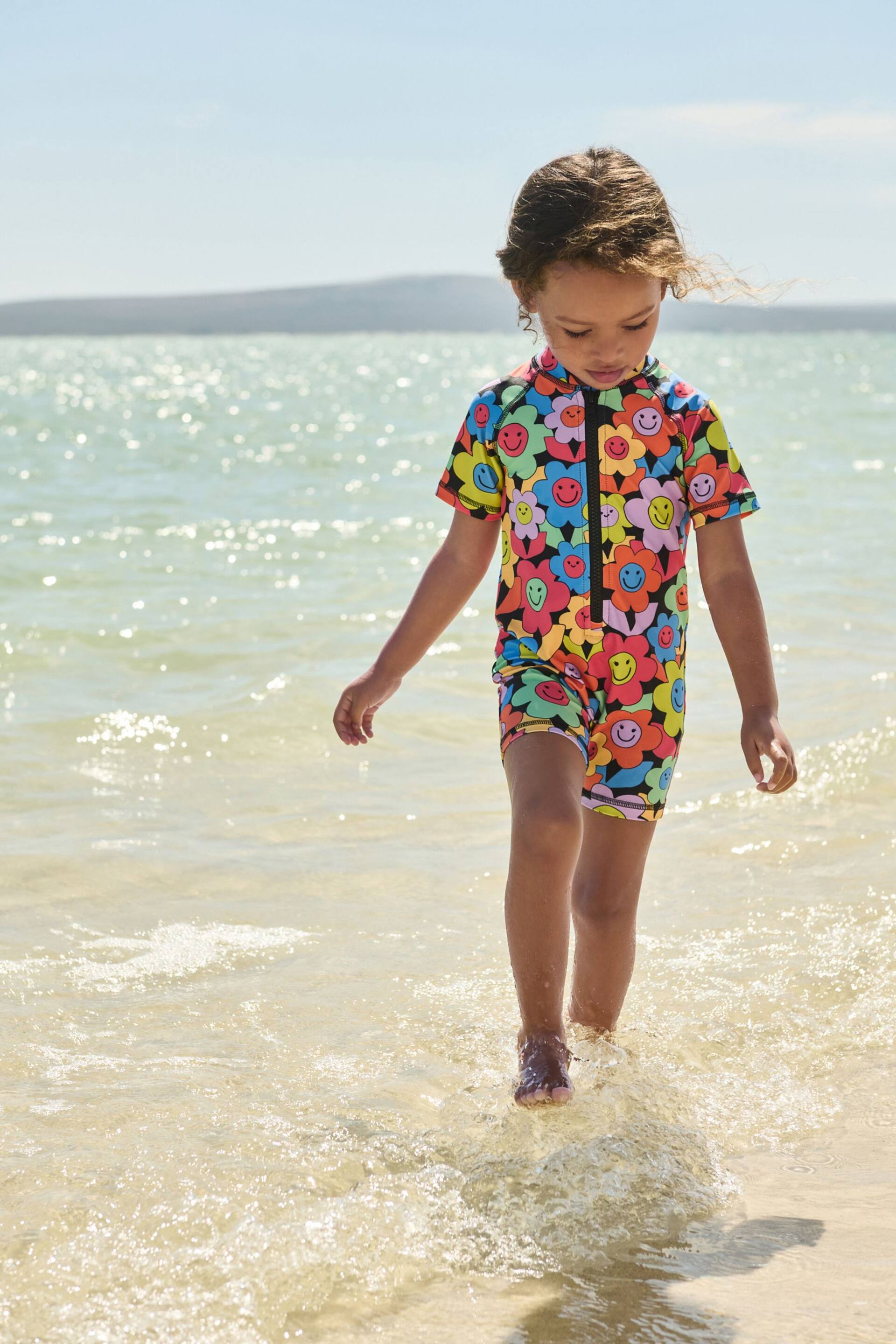 Multi Bright Floral Sunsafe Swimsuit (3mths-7yrs) - Image 1 of 7