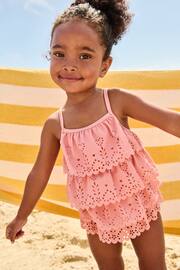 Pink Broderie Ruffle Swimsuit (3mths-7yrs) - Image 1 of 7