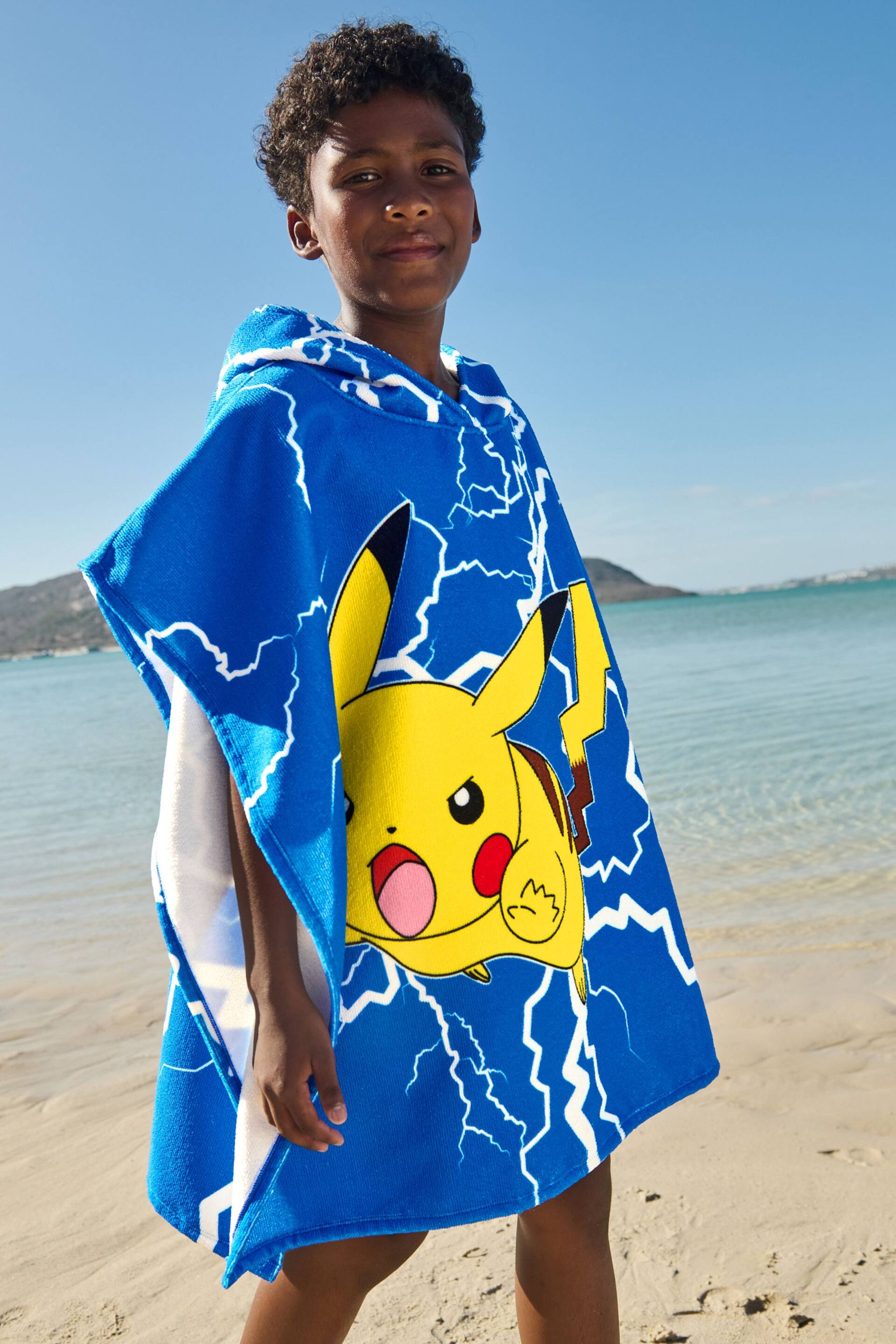 Pokemon Blue Towelling Cover-Up (3-16yrs) - Image 1 of 7