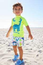 Yellow Dinosaur Sunsafe Top and Shorts Set (3mths-7yrs) - Image 1 of 9