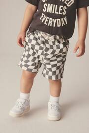 Monochrome Checkerboard Pull-On Shorts (3mths-7yrs) - Image 1 of 7