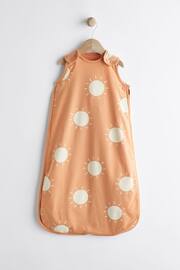 Rust Orange Sun 0.5 Tog Baby 100% Cotton Sleep Bag - Image 1 of 13