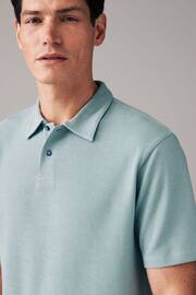 Green Textured Short Sleeve Polo Shirt - Image 1 of 8