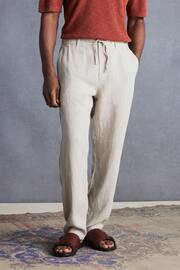 Stone Signature Leomaster Italian Delave Linen Drawstring Trousers - Image 1 of 10