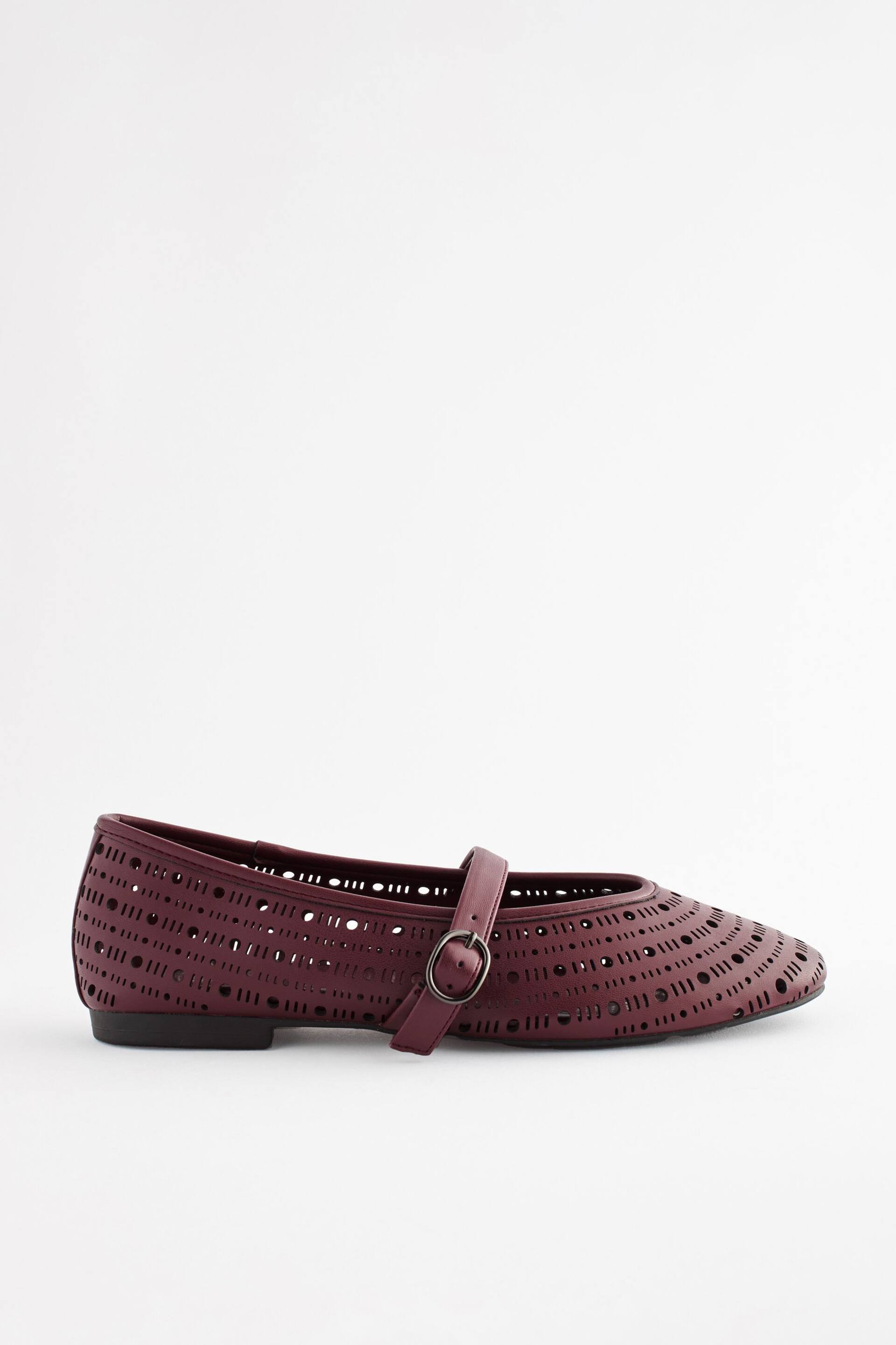 Berry Red Forever Comfort® Lasercut Mary Jane Shoes - Image 1 of 5