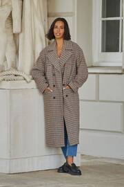 Brown Heritage Check Overcoat - Image 1 of 7