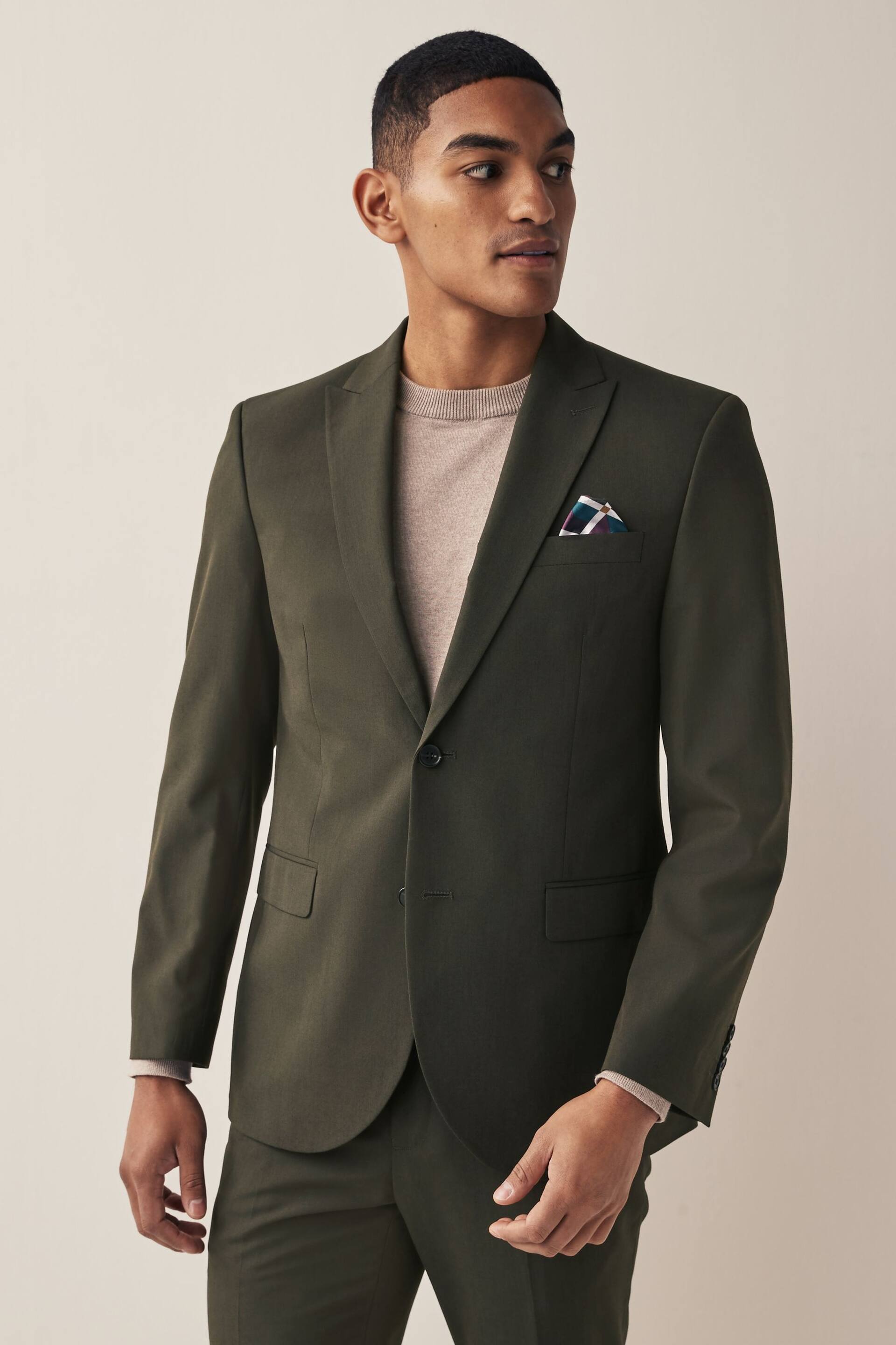 Green Two Button Suit Jacket - Image 1 of 10