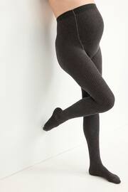 Grey Geo Maternity Warm Handle Knitted Tights - Image 1 of 3