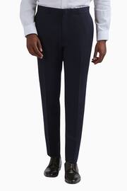 Ted Baker Tailoring Blue Slim Fit Tuxedo Trousers - Image 1 of 3