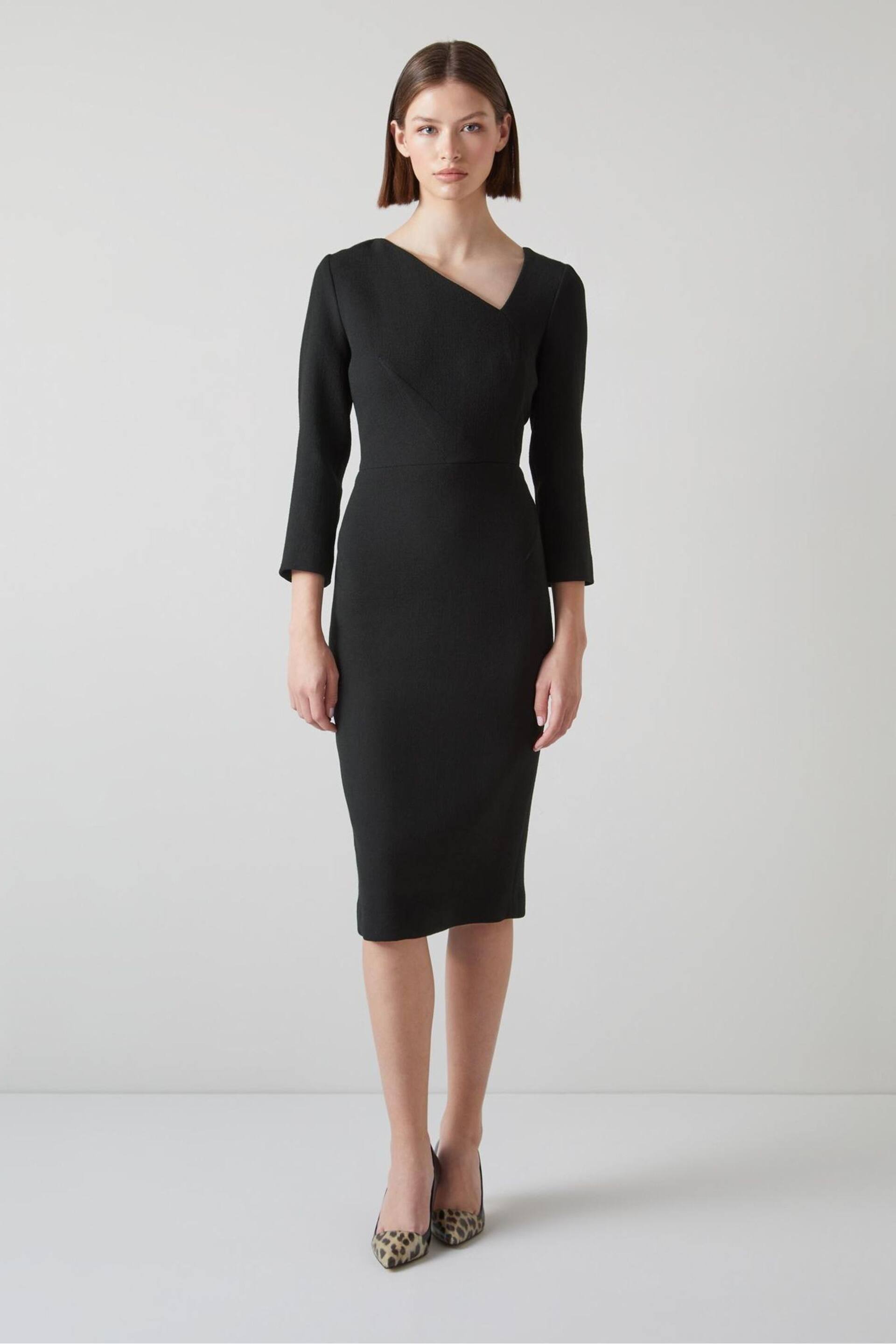 LK Bennett Alexis Wool Crepe Shift Dress - Image 1 of 5