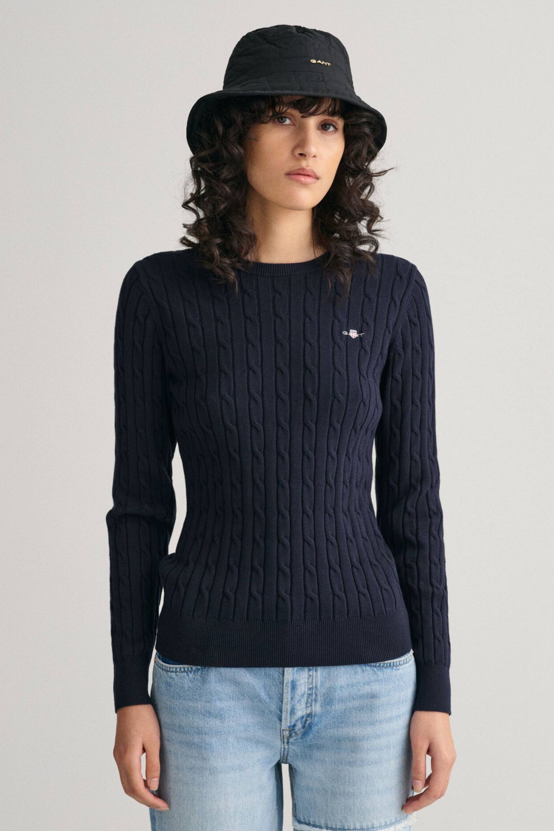 GANT Stretch Cotton Cable Knit Jumper - Image 1 of 6