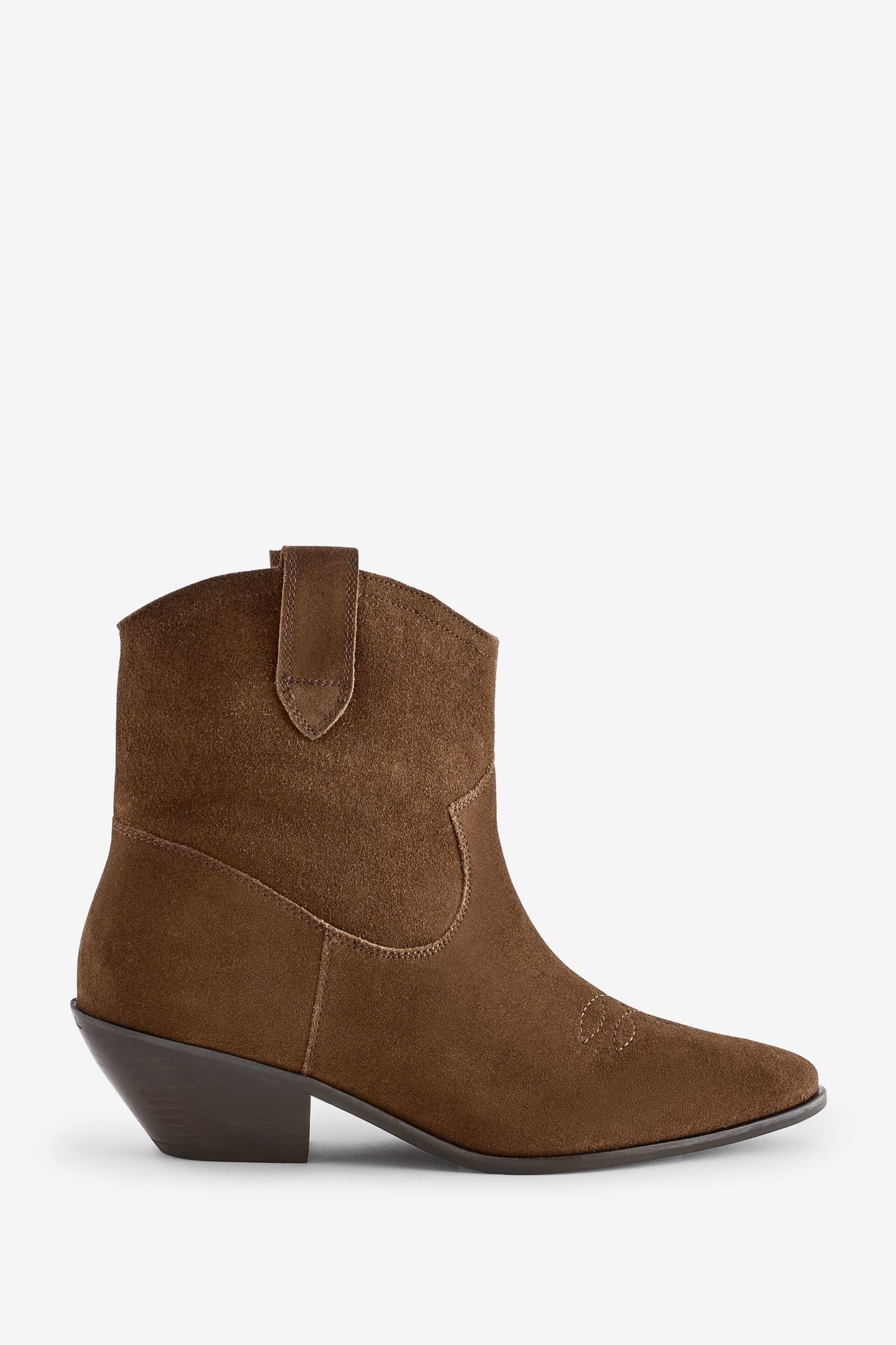 Boden Brown Western Ankle Boots - Image 1 of 5