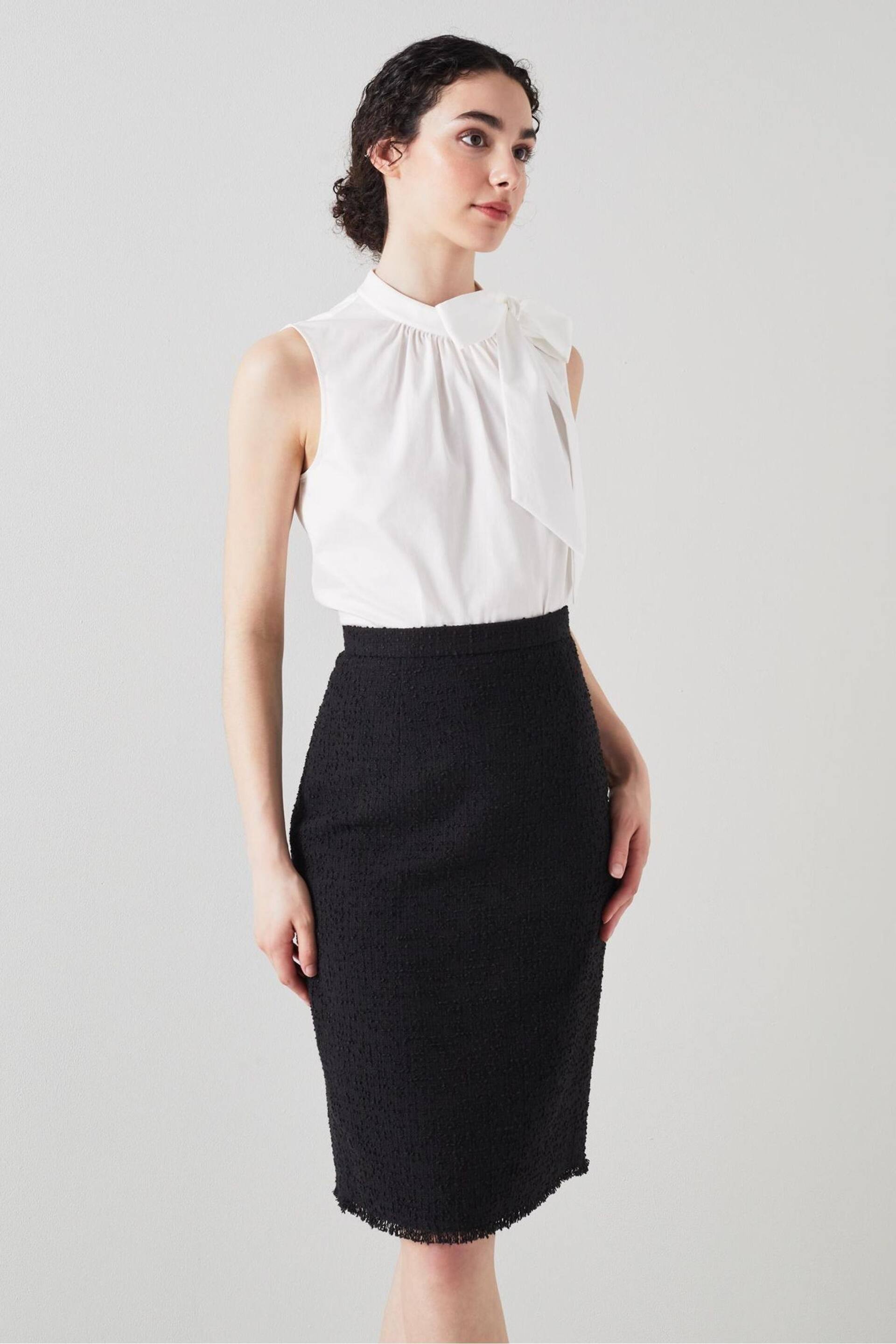 LK Bennett Lara Cotton Italian Tweed Skirt - Image 1 of 6