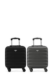 Flight Knight EasyJet Underseat 45x36x20cm 4 Wheel ABS Hard Case Cabin Carry On Suitcase Set Of 2 - Image 1 of 8