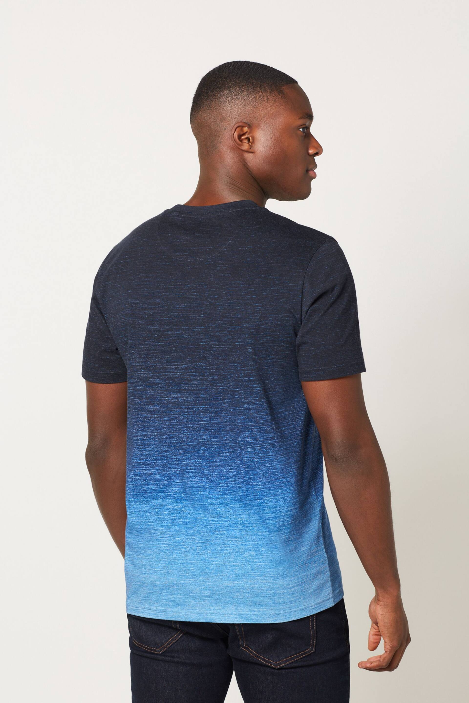 Navy Blue Stag Dip Dye T-Shirt - Image 2 of 5