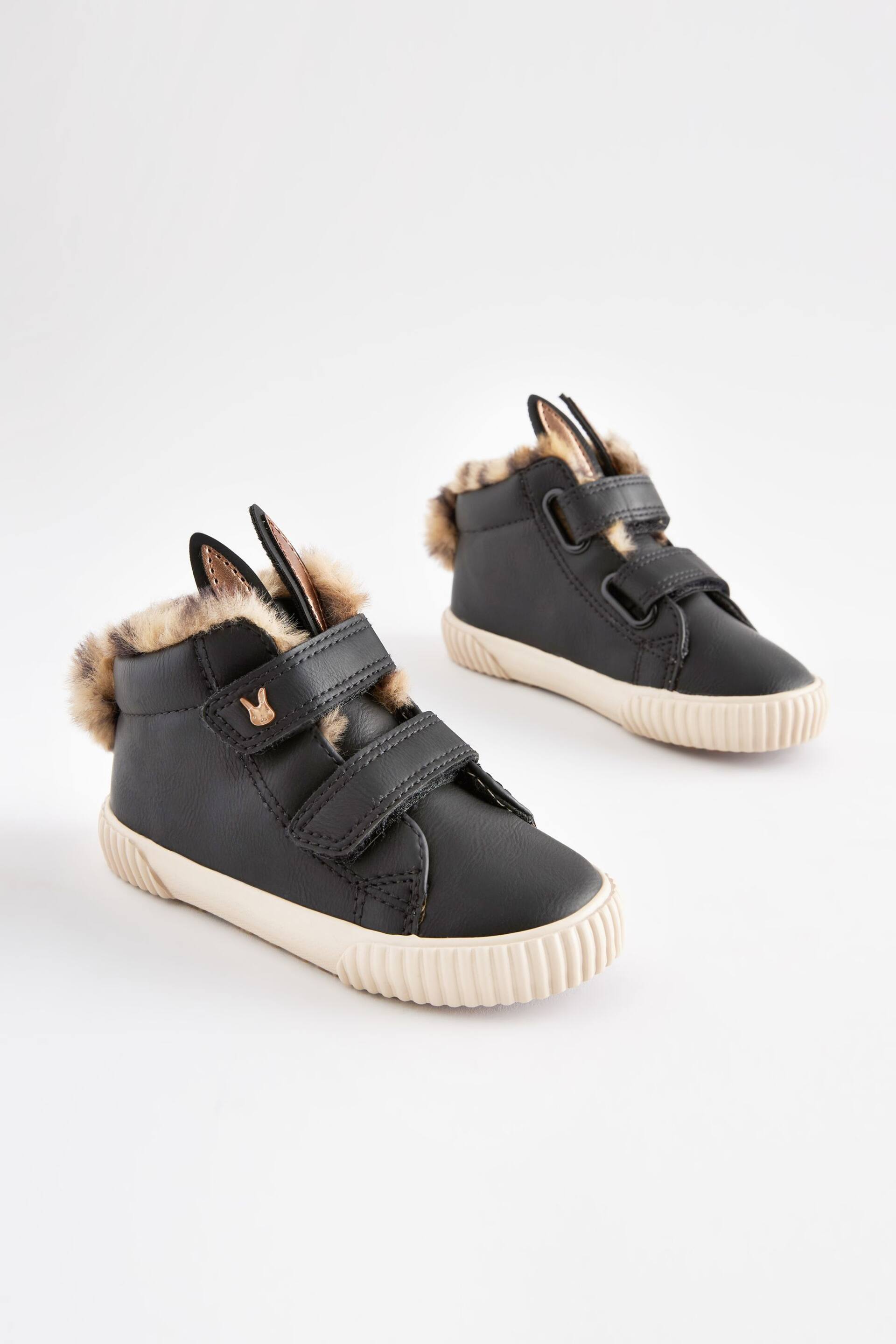 Black Bunny Standard Fit (F) High Top Trainers - Image 1 of 5