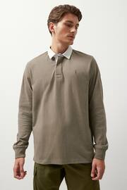 Neutral Brown Long Sleeve Rugby Shirt - Image 1 of 8