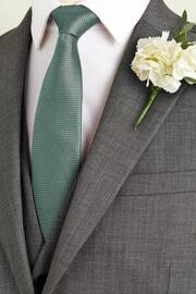 Sage Green Slim Textured Silk Tie - Image 1 of 4