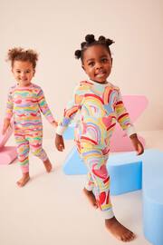 Rainbow 2 Pack Printed Long Sleeve Pyjamas (9mths-8yrs) - Image 1 of 16