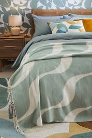 Teal Blue Super Soft Wave Throw - Image 1 of 5