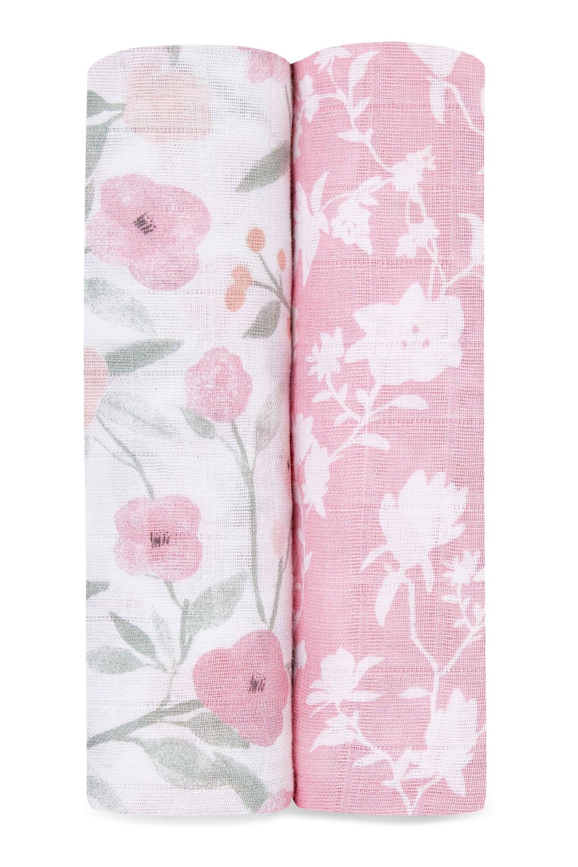 Aden + Anais Natural Ma Fleur Large Cotton Muslin Blankets 2-Pack - Image 1 of 5