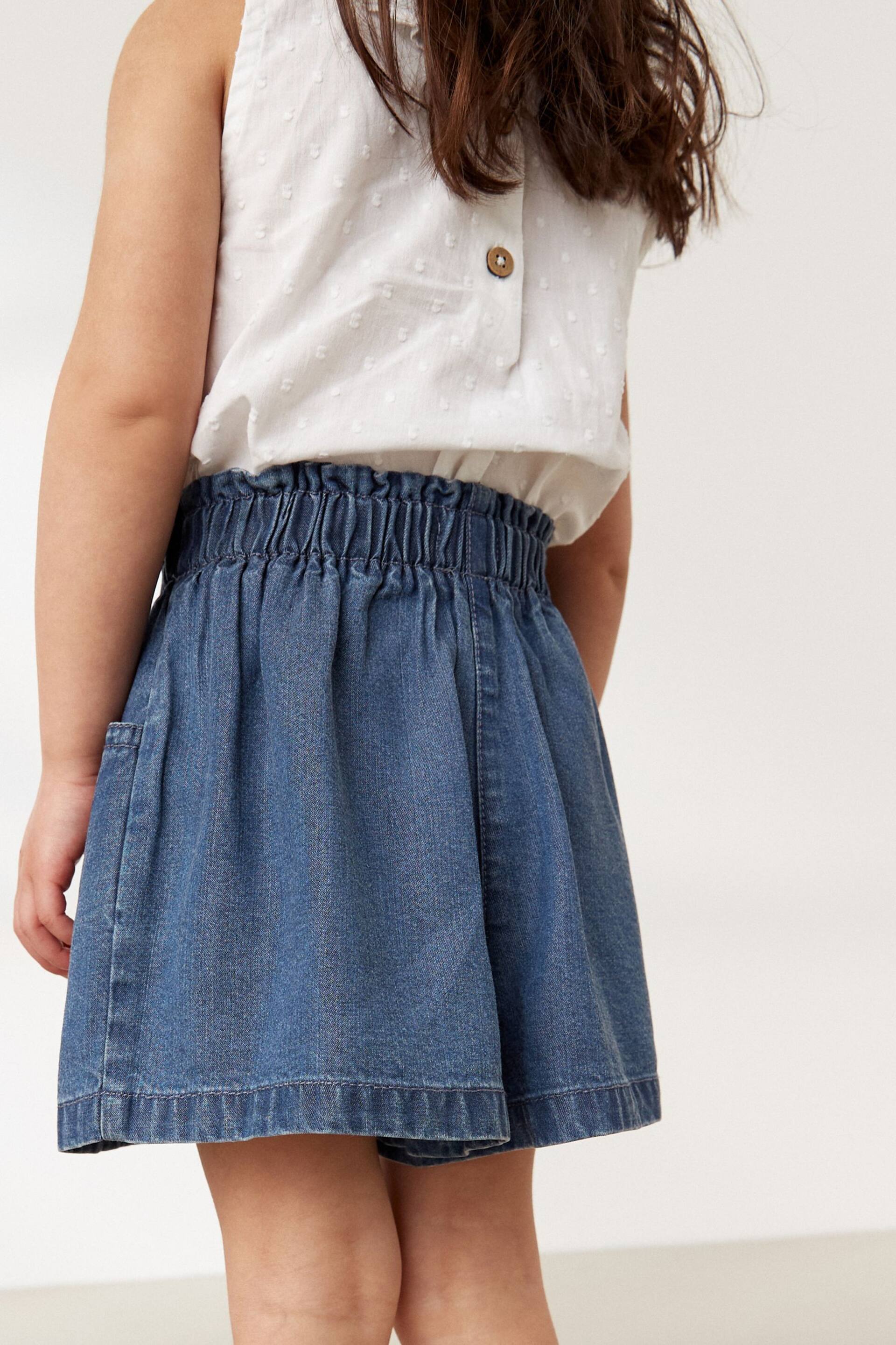 Denim Dark Wash Button Shorts (3mths-7yrs) - Image 3 of 5