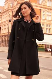 Love & Roses Black Premium Double Breasted Dolly Coat - Image 1 of 4