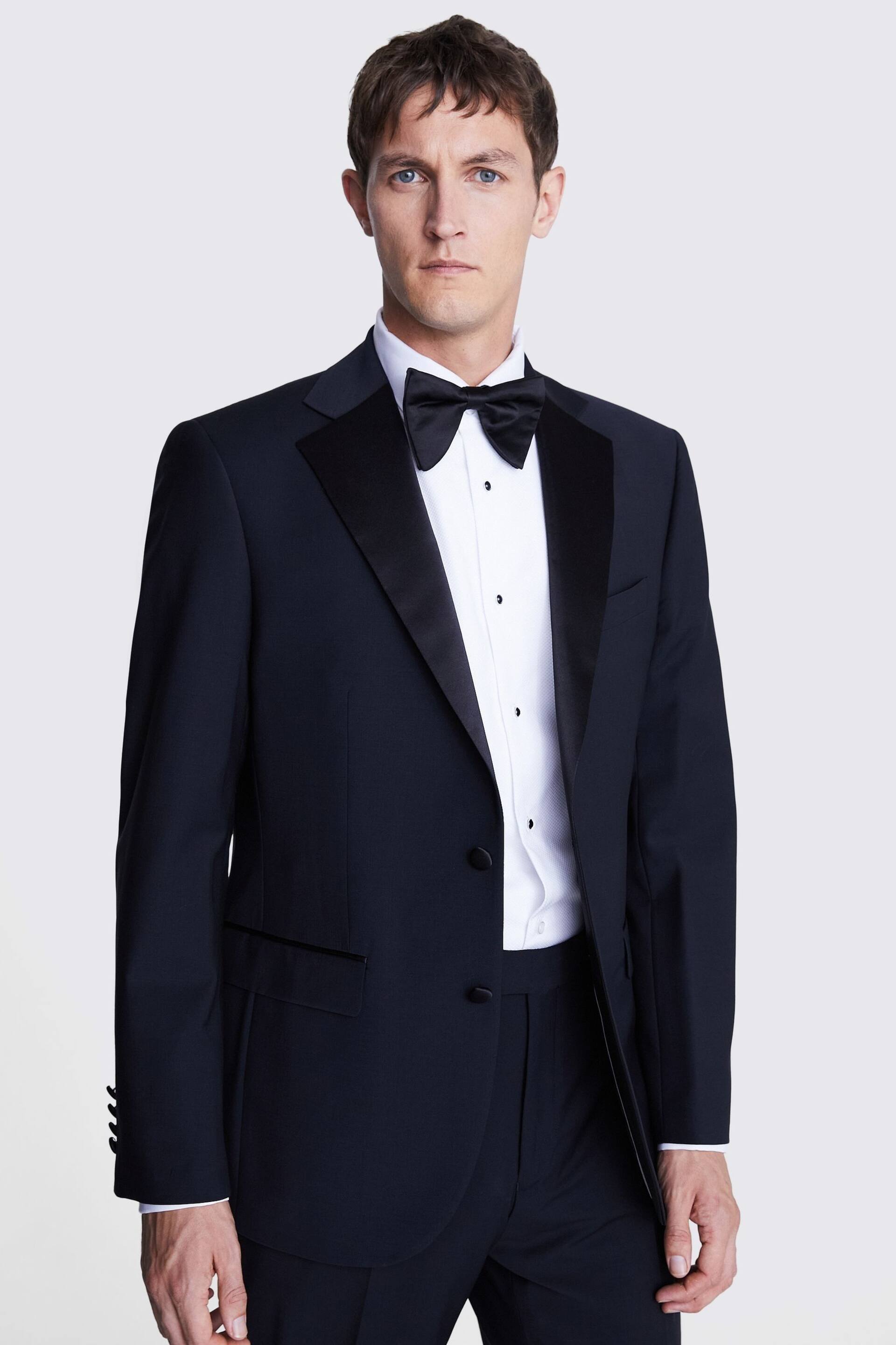 MOSS Regular Fit Black Notch Lapel Suit: Jacket - Image 1 of 4