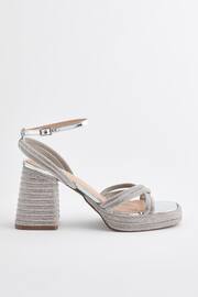 Silver Forever Comfort® Jewel Bling Platform Heels - Image 6 of 10