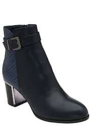 Lotus Navy Blue Ankle Boots - Image 1 of 4