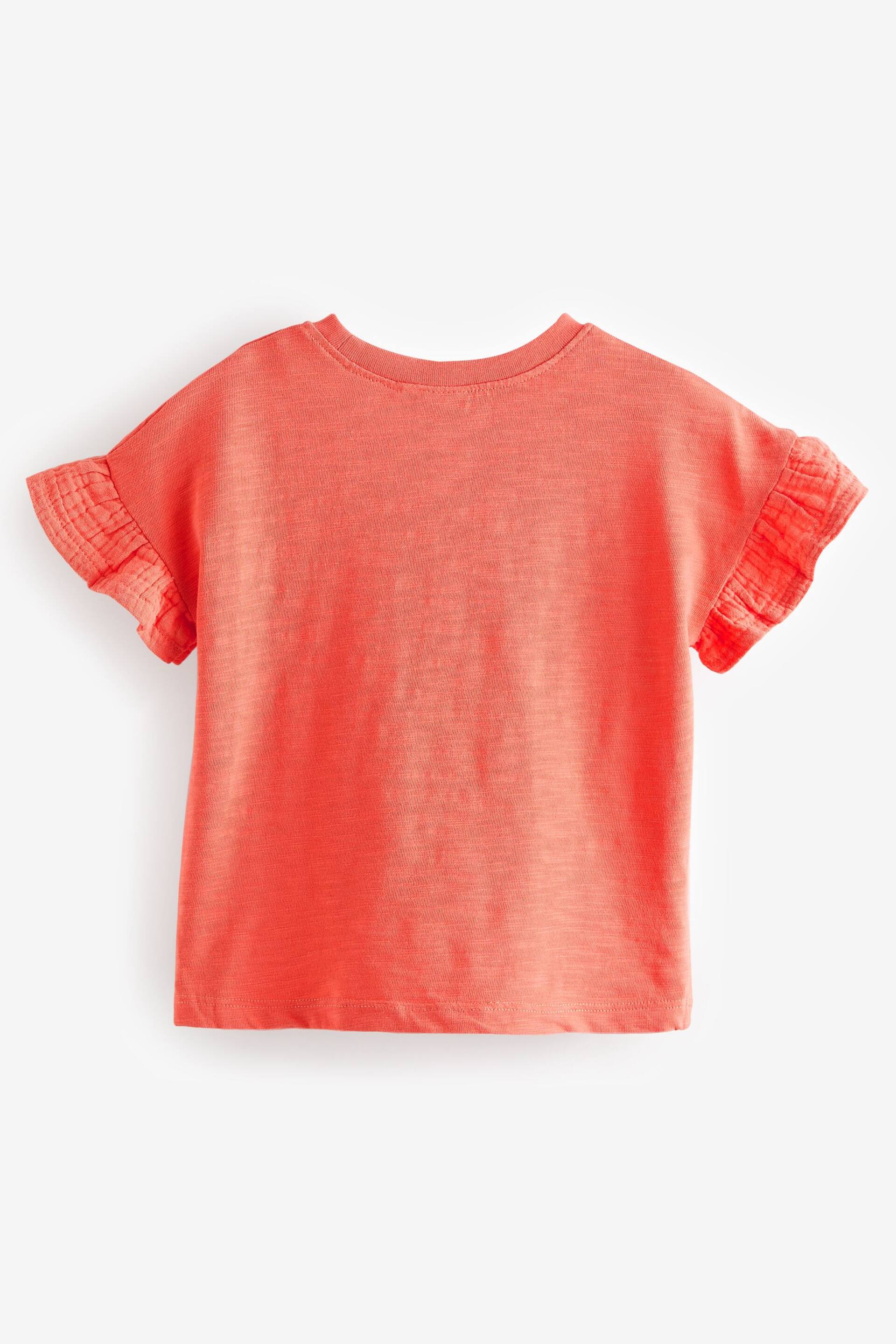 Coral Pink Crochet Butterfly T-Shirt (3mths-7yrs) - Image 6 of 7