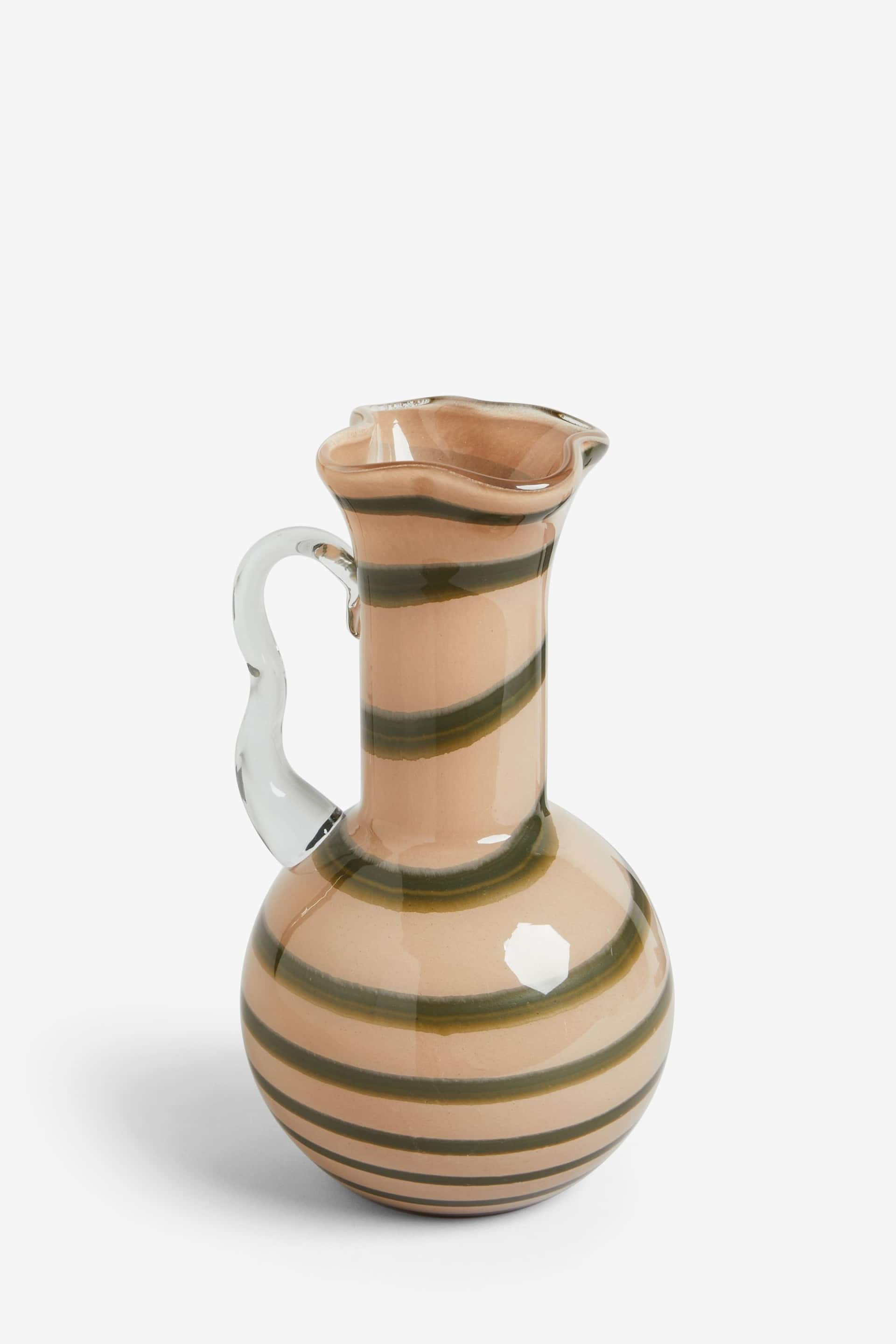Green Patterned Glass Jug - Image 4 of 4