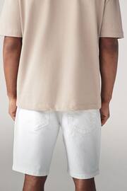 White Garment Dye Denim Shorts - Image 2 of 8