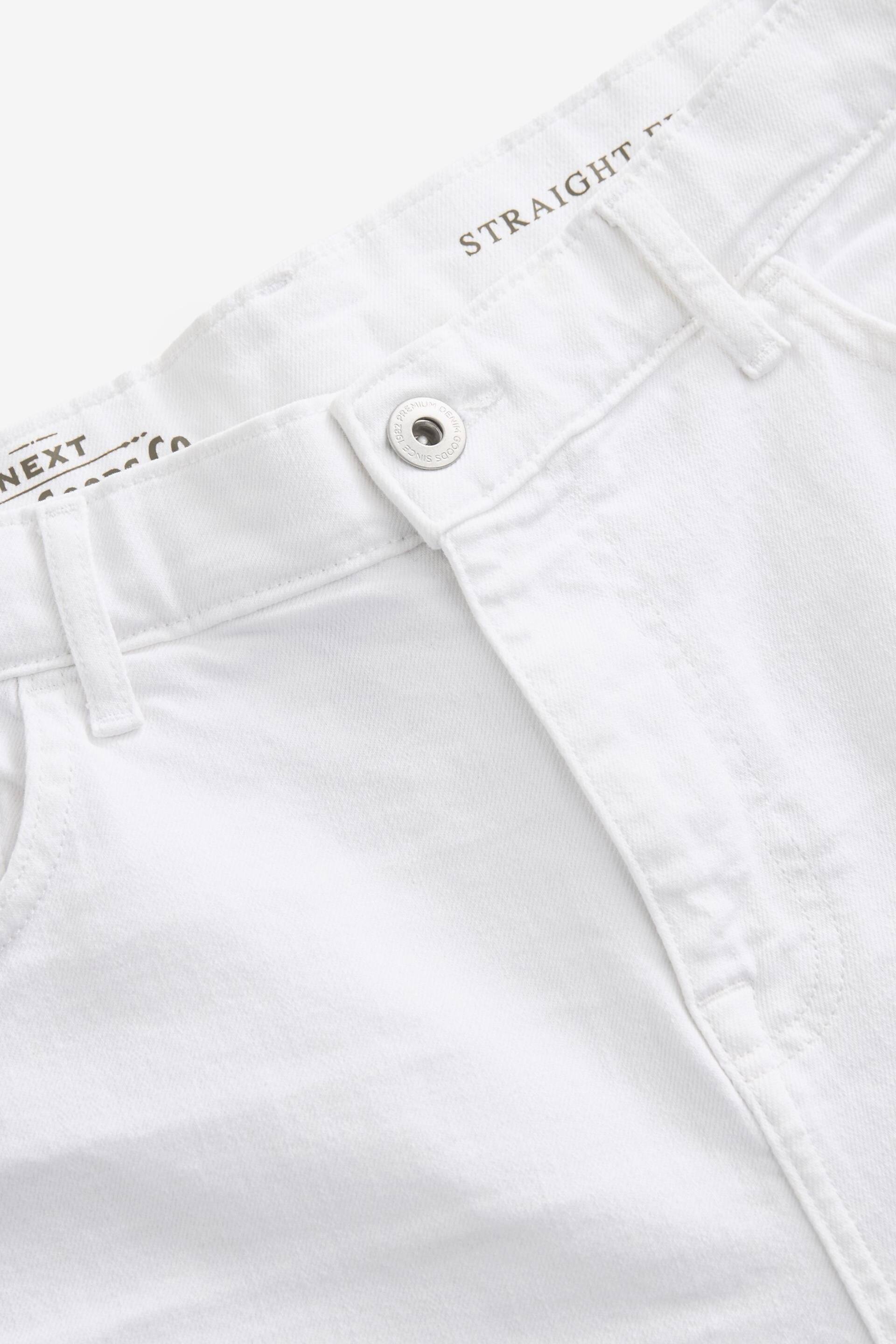 White Garment Dye Denim Shorts - Image 6 of 8