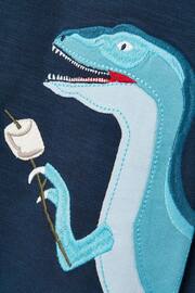 Joules Dylan Navy Long Sleeve Dinosaur T-Shirt - Image 10 of 11