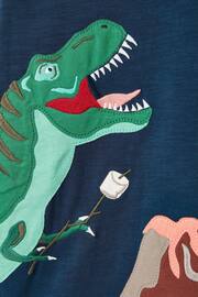 Joules Dylan Navy Long Sleeve Dinosaur T-Shirt - Image 11 of 11