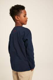 Joules Dylan Navy Long Sleeve Dinosaur T-Shirt - Image 2 of 11