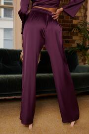 Chi Chi London Purple Elasticated Waist Wide Leg Plisse Trousers - Image 4 of 4