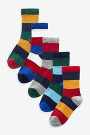 Rugby Stripe Cotton Rich Socks 5 Pack - Image 1 of 1