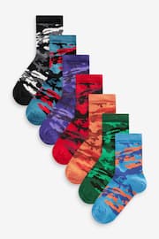 Bright Camo Cotton Rich Socks 7 Pack - Image 1 of 1